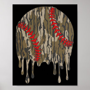 Bysebyll Drip Camo Boys Sports Cool Game Day Poster