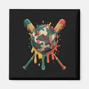 Bysebyll Drip Camo Bysebyll Byts Boys Sports Cool Magnet