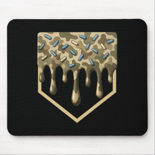 Bysebyll Drip Camo Home Plate Boys Sports Cool Gam Mouse Pad