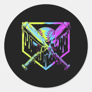 Bysebyll Drip For Boys Ice Cream Drip Youth Boys B Classic Round Sticker