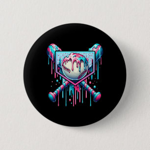 Bysebyll Drip Graphic Ice Cream Drip Bysebyll For  6 Cm Round Badge