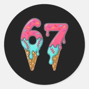 Bysebyll Drip Ice Cream 67 Bysebyll Lifestyle 101  Classic Round Sticker