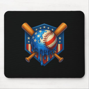 Bysebyll Drip Ice Cream Boys 4th Of July American Mouse Pad
