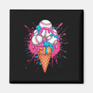 Bysebyll Drip Ice Cream Cone Funny Sports Bysebyll Magnet