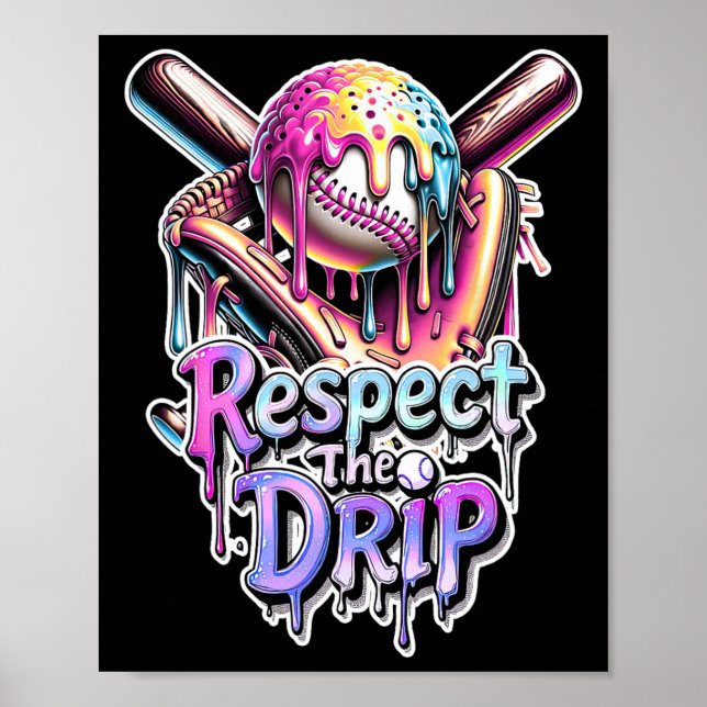 Bysebyll Drip Ice Cream Dripping Respect The Drip  Poster (Front)