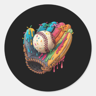 Bysebyll Drip Ice Cream Sprinkles Colourful Byseby Classic Round Sticker