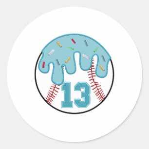 Bysebyll Dripping 13th Birthday 13 Year Old Boys Y Classic Round Sticker
