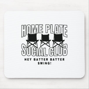 Bysebyll Fans Home Plate Social Club Game Day Mens Mouse Pad