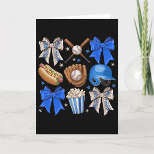 Bysebyll Game Day Blue Coquette Bow Bysebyll Mum M Card