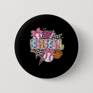 Bysebyll Girl Coquette Bow Game Day Sport Lovers T 6 Cm Round Badge