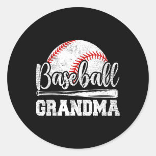 Bysebyll Grandma Bysebyll Player Game Day Mother's Classic Round Sticker