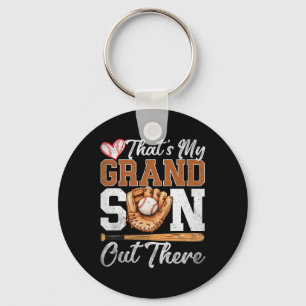 Bysebyll Grandma That's My Grandson Out There Moth Key Ring