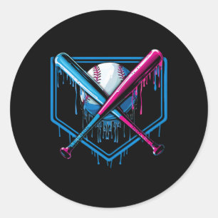 Bysebyll Home Plate Drip Boys Bysebyll Byt 2 Classic Round Sticker