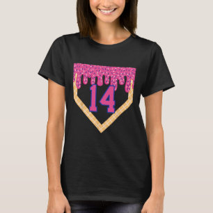 Bysebyll Home Plate Ice Cream Drip 14th Birthday B T-Shirt