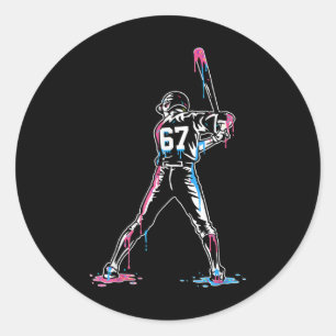 Bysebyll Ice Cream Drip 67 Boys And Girls Bytter G Classic Round Sticker