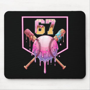 Bysebyll Ice Cream Drip Number 67 Player 67th Birt Mouse Pad