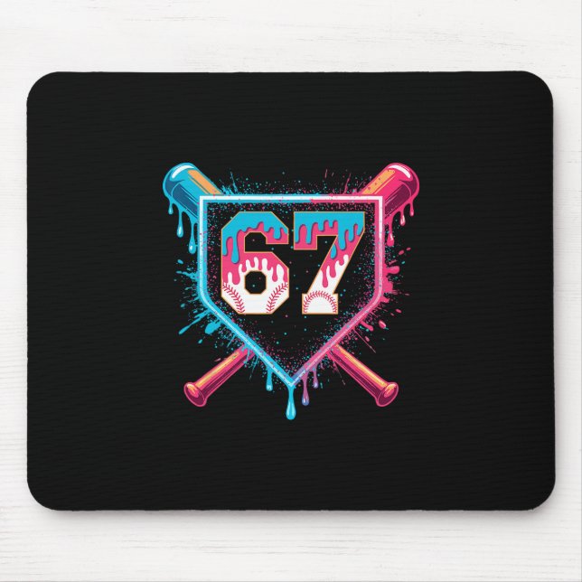 Bysebyll Ice Cream Drip Six Seven Gen Alpha Slang  Mouse Pad (Front)
