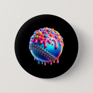 Bysebyll Ice Cream Drip Youth Boys Kids Bysebyll 6 Cm Round Badge