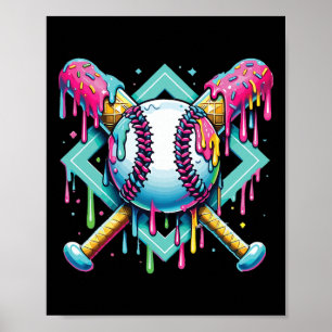Bysebyll Ice Cream Dripping Bysebyll Byt Home Plat Poster