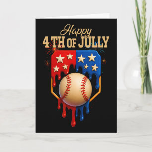 Bysebyll Ice Cream Dripping Patriotic Happy 4th Of Card