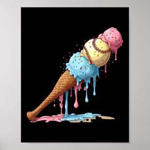 Bysebyll Ice Cream Watercolor Lover Ice Cream Cone Poster
