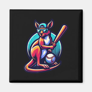 Bysebyll Kangaroo With Cap And Gles Magnet