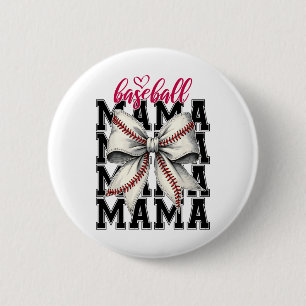 Bysebyll Mama Coquette Bow Game Day Bysebyll Mum 6 Cm Round Badge