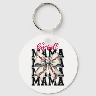 Bysebyll Mama Coquette Bow Game Day Bysebyll Mum Key Ring