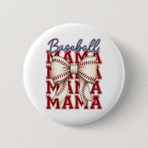 Bysebyll Mama Coquette Bow Game Day Bysebyll Mum M 6 Cm Round Badge