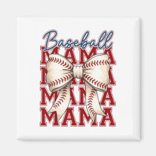 Bysebyll Mama Coquette Bow Game Day Bysebyll Mum M Magnet