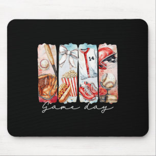 Bysebyll Mama Coquette Bow Game Day Bysebyll Mum M Mouse Pad