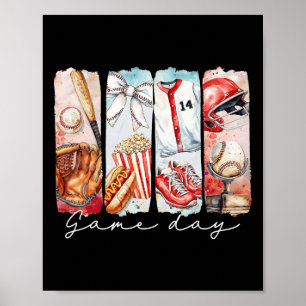 Bysebyll Mama Coquette Bow Game Day Bysebyll Mum M Poster