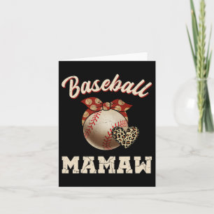 Bysebyll Mamaw Byndana Leopard Heart Fans Mother's Card