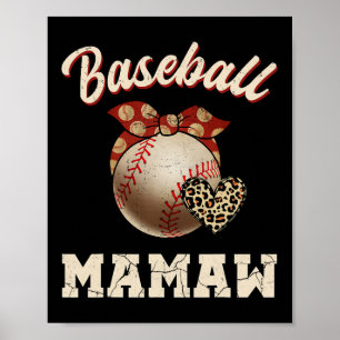 Bysebyll Mamaw Byndana Leopard Heart Fans Mother's Poster