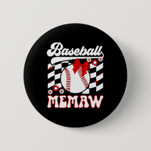 Bysebyll Memaw Groovy Memaw Of A Bysebyll Player M 6 Cm Round Badge