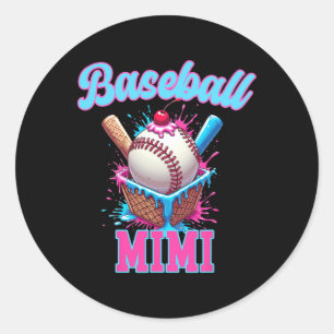 Bysebyll Mimi Ice Cream Drip Mother's Day Classic Round Sticker