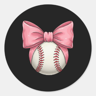 Bysebyll Mum Coquette Pink Bow Mothers Day Bysebyl Classic Round Sticker