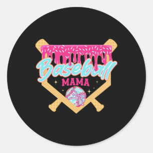 Bysebyll Mum Drip Ice Cream Bysebyll Mama Mother's Classic Round Sticker