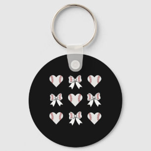 Bysebyll Mum Heart With Coquette Bow Mother's Day Key Ring