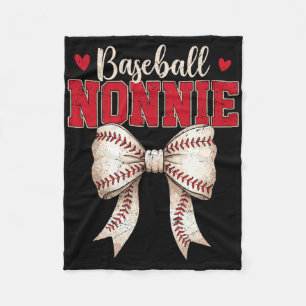 Bysebyll Nonnie Coquette Bow Game Day Mothers Day  Fleece Blanket