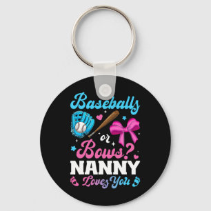 Bysebyll Or Bows Nanny Loves You Funny Gender Reve Key Ring