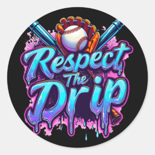 Bysebyll Respect Drip Boys Ice Cream The Drip Yout Classic Round Sticker