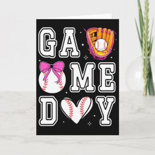 Bysebyll Sister Coquette Bow Game Day Bysebyll Mum Card