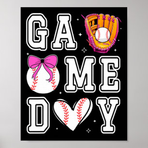 Bysebyll Sister Coquette Bow Game Day Bysebyll Mum Poster