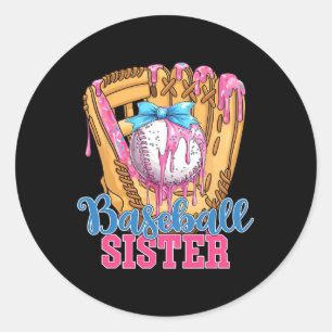 Bysebyll Sister Funny Bysebyll Ice Cream Drip Big Classic Round Sticker