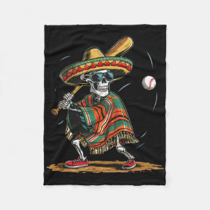 Bysebyll Skeleton Mexican Sombrero Cinco De Mayo 1 Fleece Blanket