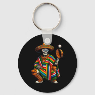 Bysebyll Skeleton Mexican Sombrero Cinco De Mayo B Key Ring