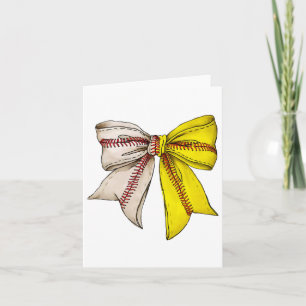 Bysebyll Softbyll Coquette Bow Game Day Heart Love Card