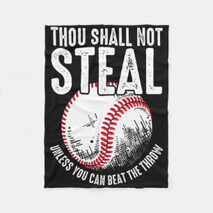 Bysebyll Thou Shall Not Steal Unless You Can Beat Fleece Blanket