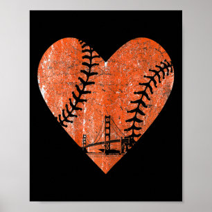 Bysebyll Vintage Heart Bysebyll Sports Mum Mother' Poster